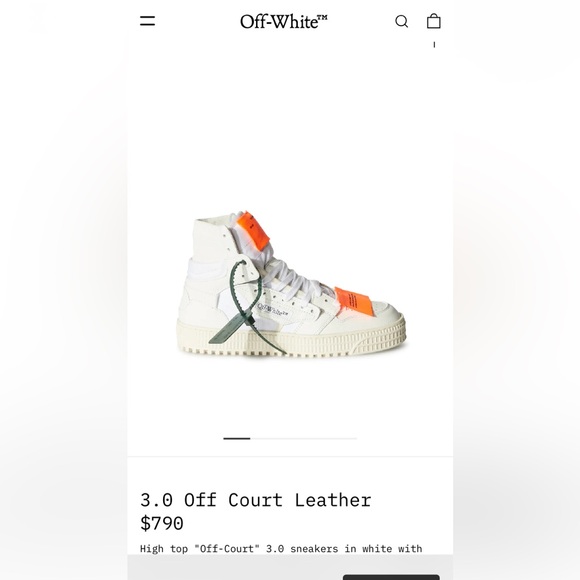 Authentic off off court leather sneakers